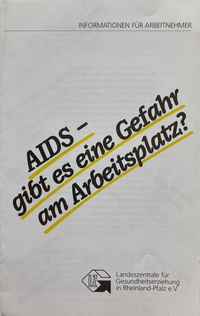 Flyer: AIDS gibt es eine Gefahr am Arbeitsplatz?