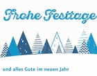 Eine Grafik mit stilisierten Weihnachtsbäumen.